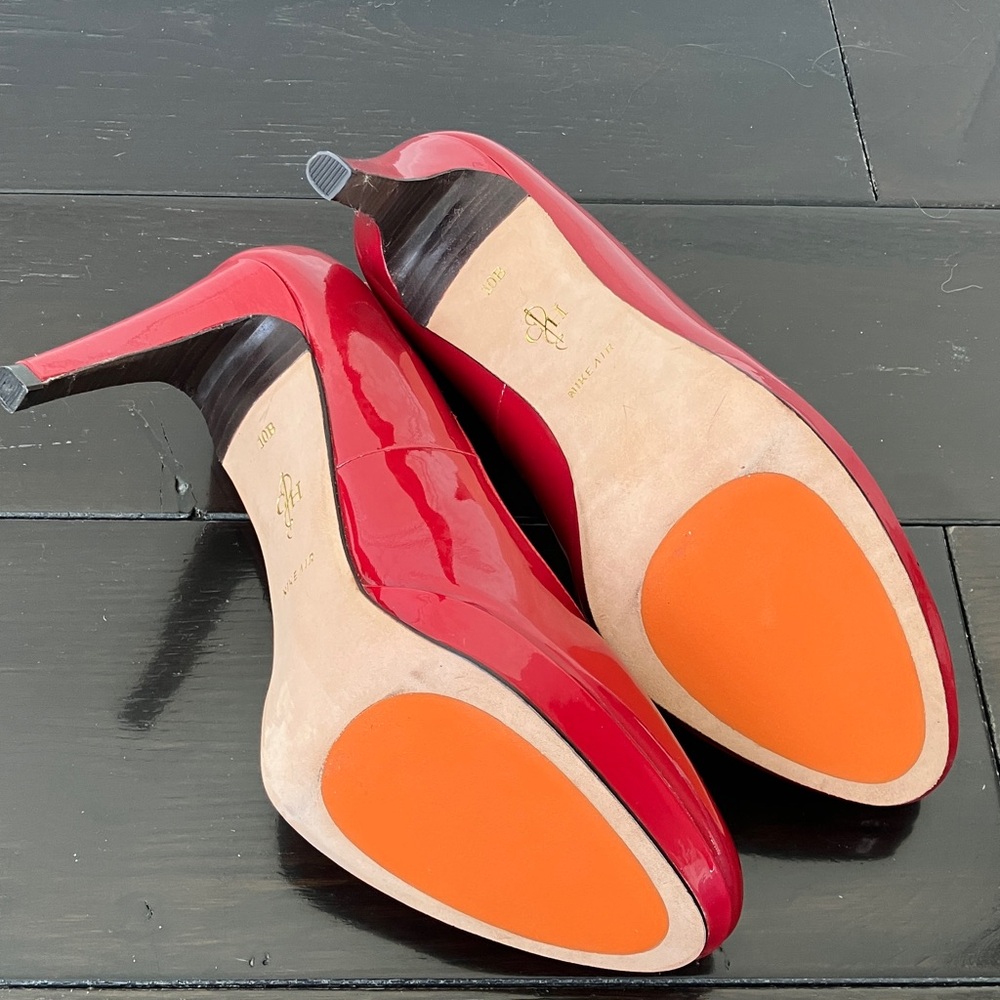 Cole Haan x NikeAir Patent Leather Red 3.5 Inch Heels Women’s Size 10B - Picture 6 of 7